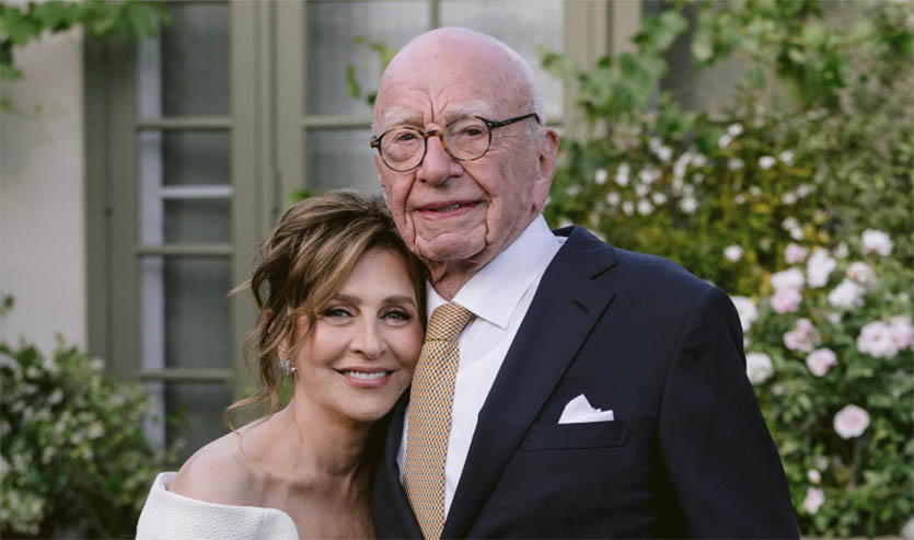 Rupert Murdoch se casa por quinta vez a los 93 años