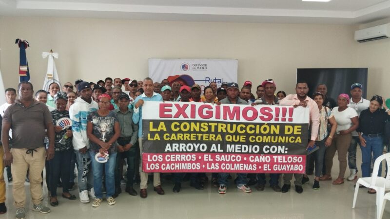 Comunitarios solicitan al Defensor del Pueblo acompañamiento para lograr construcción de carretera Nagua-Los Oréganos